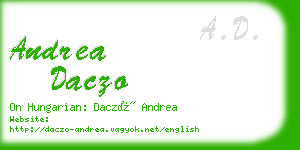 andrea daczo business card